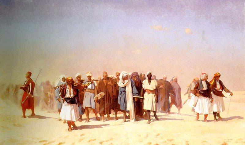 Jean-Leon Gerome Egyptian Recruits Crossing the Desert oil painting image